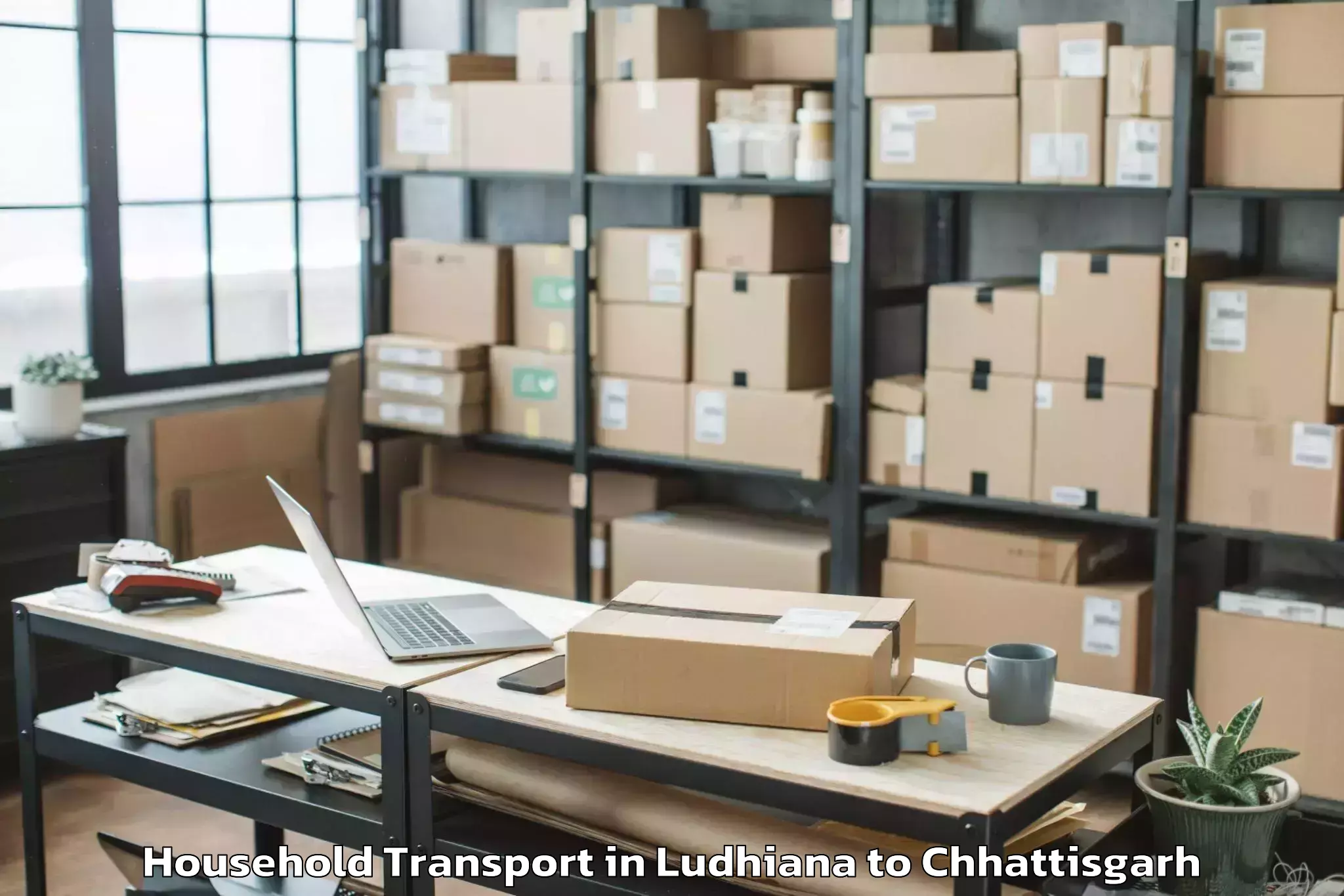 Get Ludhiana to Malkharoda Household Transport